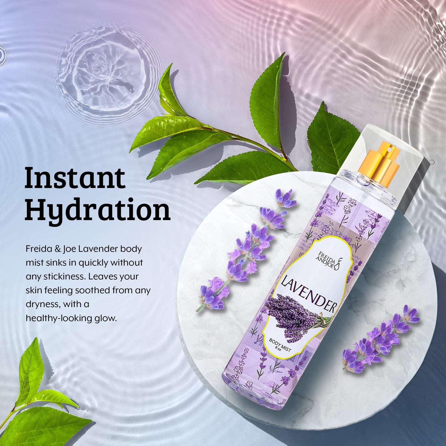Lavender Luxury Body Spray For Women, Womens Perfume Fragrance Body Mist & Sprays, Women's Woodsy Scented Gifts & Presents, 8 oz Fine Mist Spray Bottle
