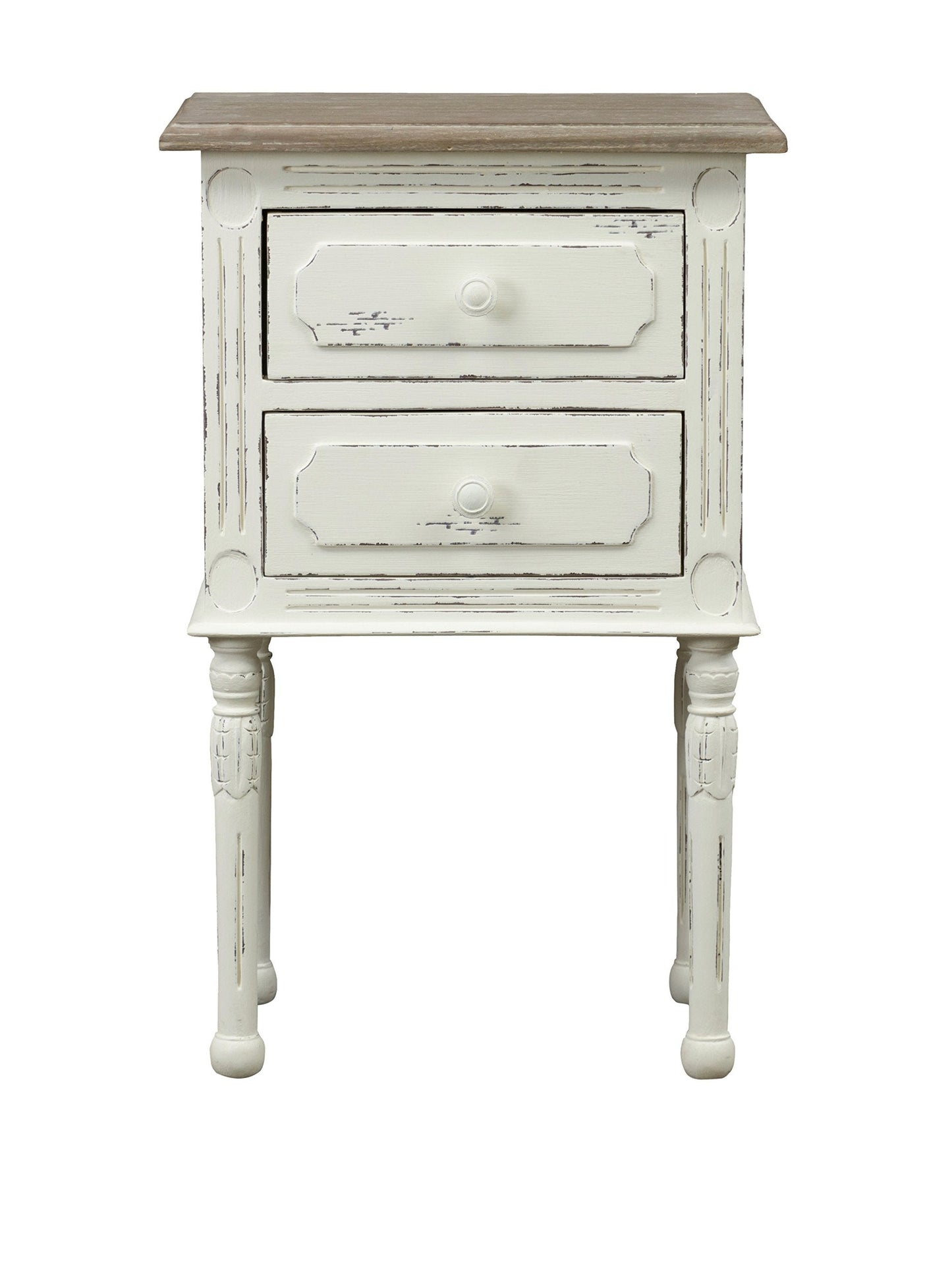 Baxton Studio Anjou Accent Nightstand, Medium, White