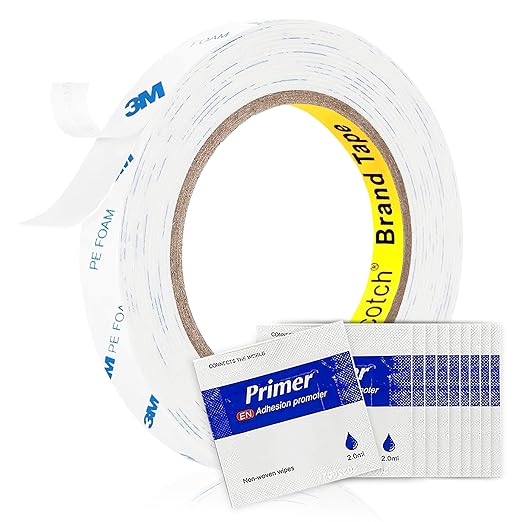 Double-Sided Removable Tape – 0.39" x 16.5 FT Heavy Duty PE Foam Mounting Tape with Adhesion Promoters – Wall-Safe Waterproof Damage-Free for Posters, Picture Hanging & Painted Walls