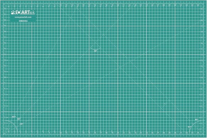 PK00008 Model GBM2436 Series 24" x 36" Professional Cutting Mat; Double-Sided Green/Black; Self-Healing; For Graphic Arts, Hobbies, Sewing, Scrapbooking, and other Cutting Projects