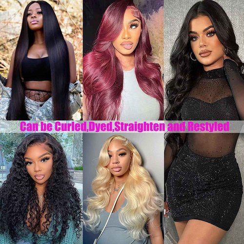 Body Wave Bundles Human Hair 18 20 22 24 Inch Human Hair Bundles 100% Unprocessed Brazilian Virgin Hair Quick Weave Deals Human Hair Extensions for Women Natural Black Color