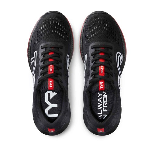 TYR RD-1X Running Athletic Shoes, Black/Red, 11