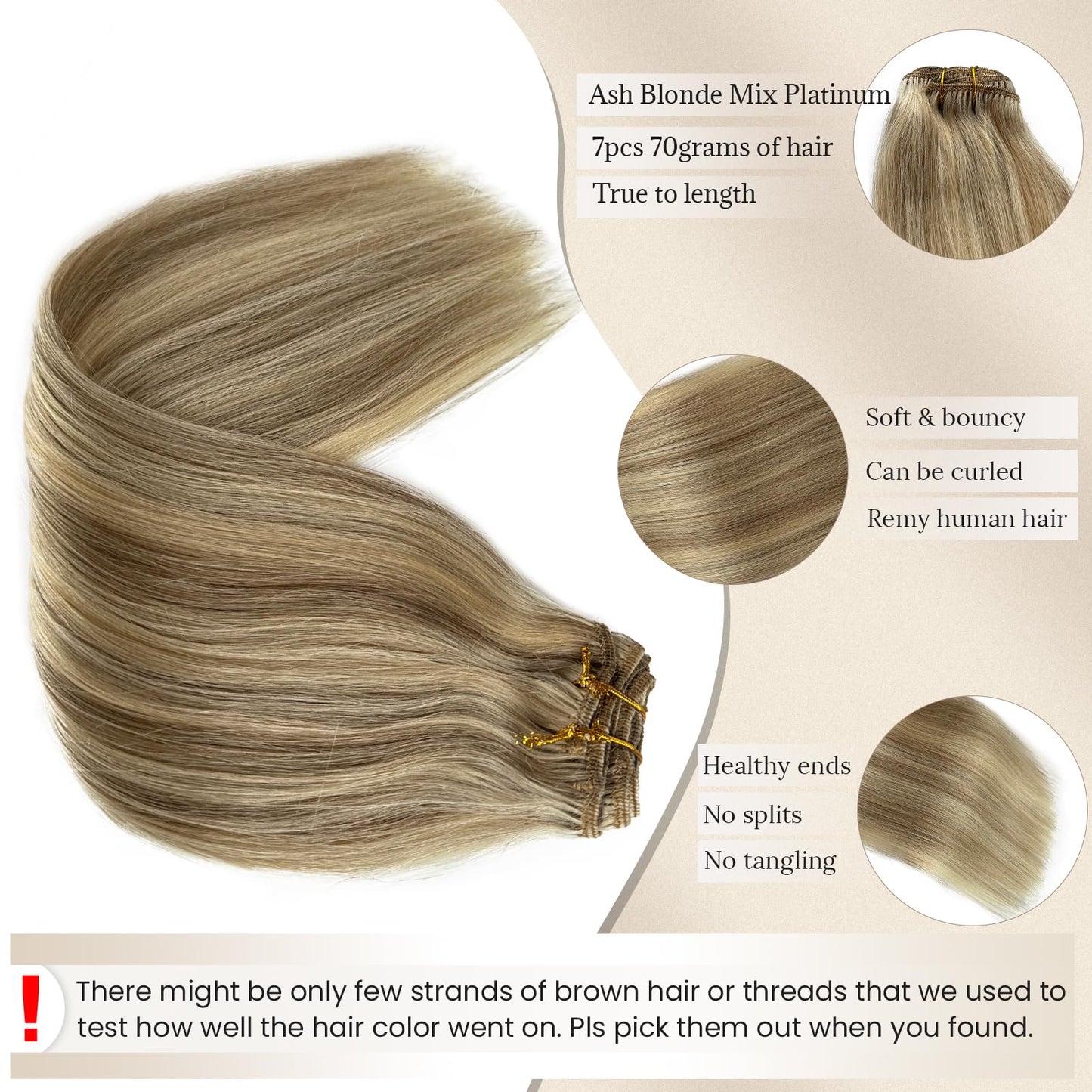 Balayage Hair Extensions Real Human Hair Brown and Blonde 20 Inch 7PCS Clip in Human Hair Extensions Ombre Highlights Medium Bro