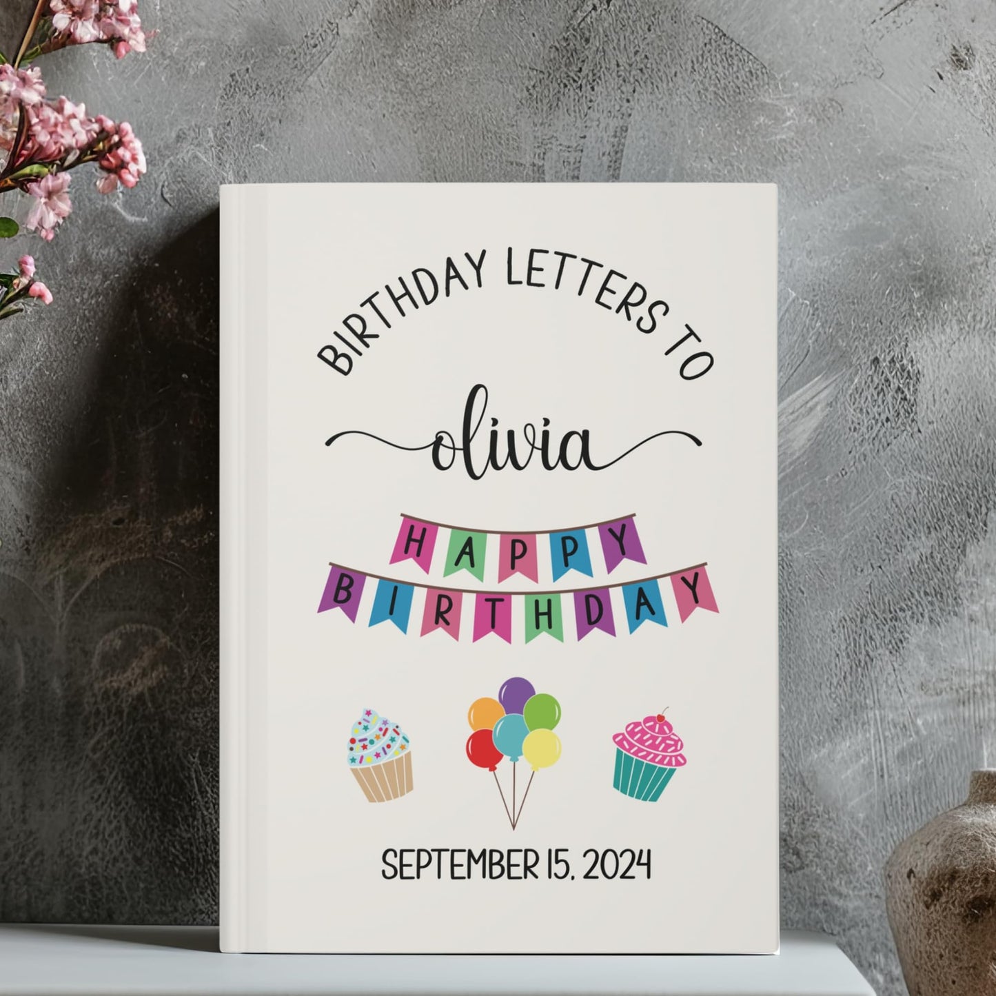 Hilis Personalized Birthday Keepsake Journal, Custom Birthday Memory Book. New Baby Shower Gift for New Mom. Letters To My Son Daughter Notebook