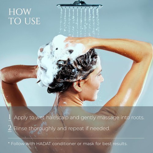 HADAT Root Strengthening Shampoo Hair Growth - Premium Rosemary Clarifying Shampoo for Oily Scalp - Moisturizing Volumizing - Sulfate Low, p-H Balanced, for Women & Men (27.05 Fl Oz)