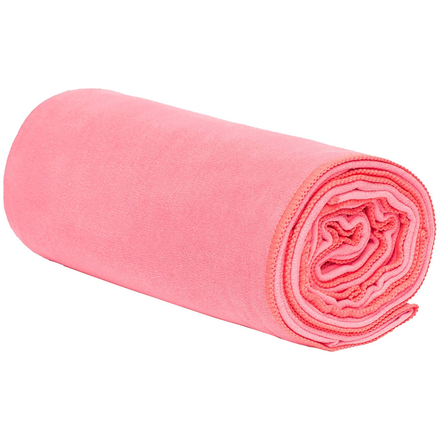 Shandali Hot Yoga GoSweat Microfiber Hand Towel in Super Absorbent Premium Lemonade Pink Suede for Bikram, Gym, and Outdoor Sports. 16 x 26.5 inches.
