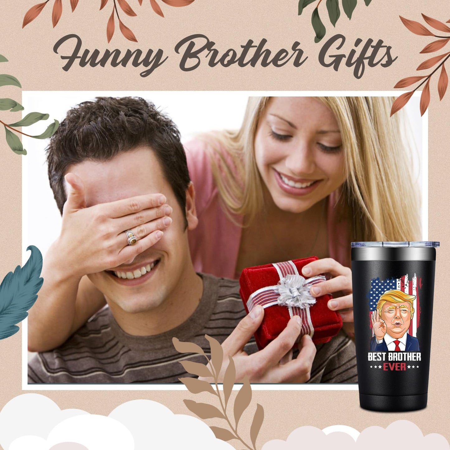 Grifarny Brother Gifts from Sister - Christmas, Fathers Day, Birthday Gifts for Adult Brothers - You Are a Really Really Great Brother Tumbler Cup 20oz