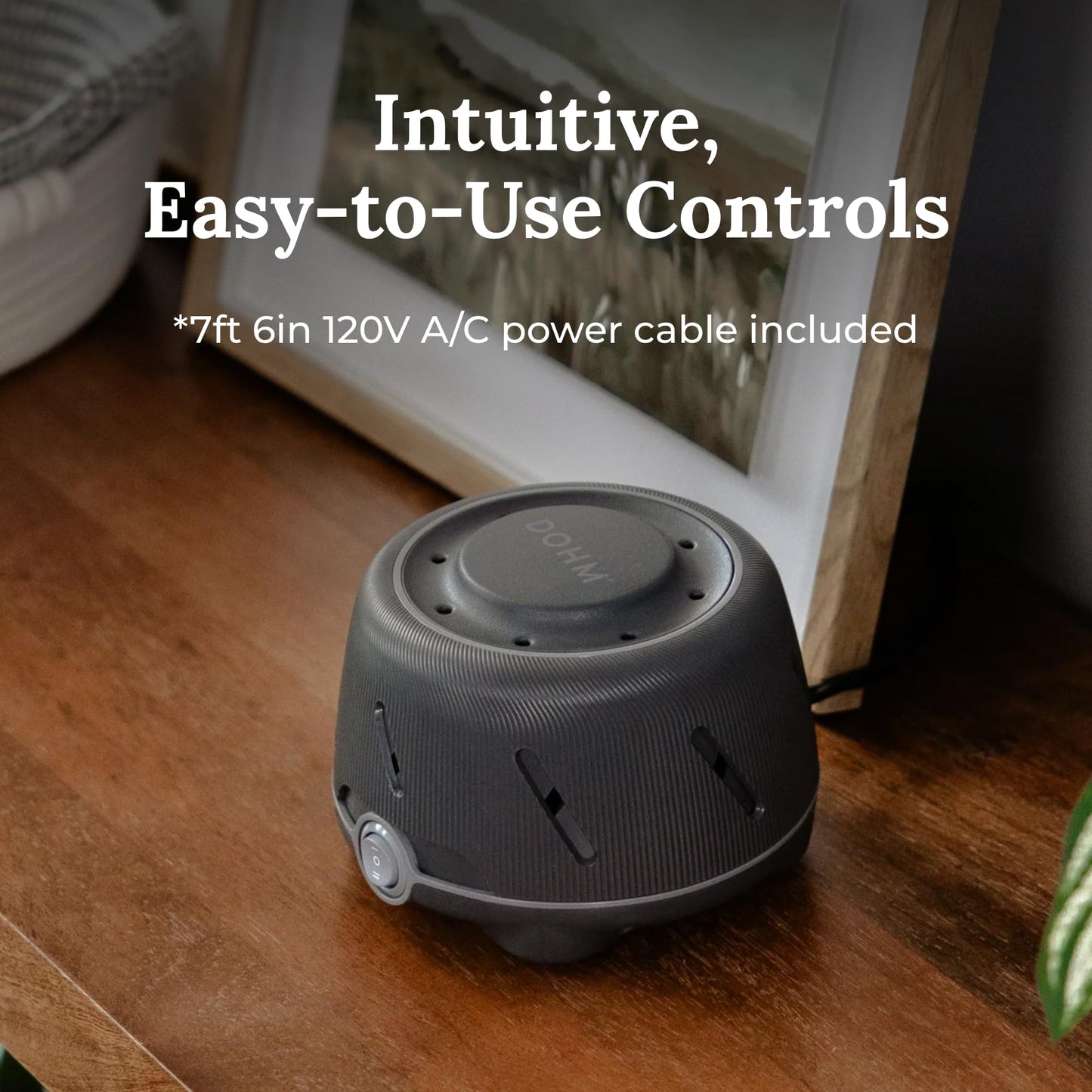 Yogasleep Dohm (Charcoal) The Original White Noise Machine, Relaxing Natural Sound from a Real Fan, Noise Cancelling for Office Privacy, Sleep Aid for Adults & Baby, Travel Size Pink Noise Machine