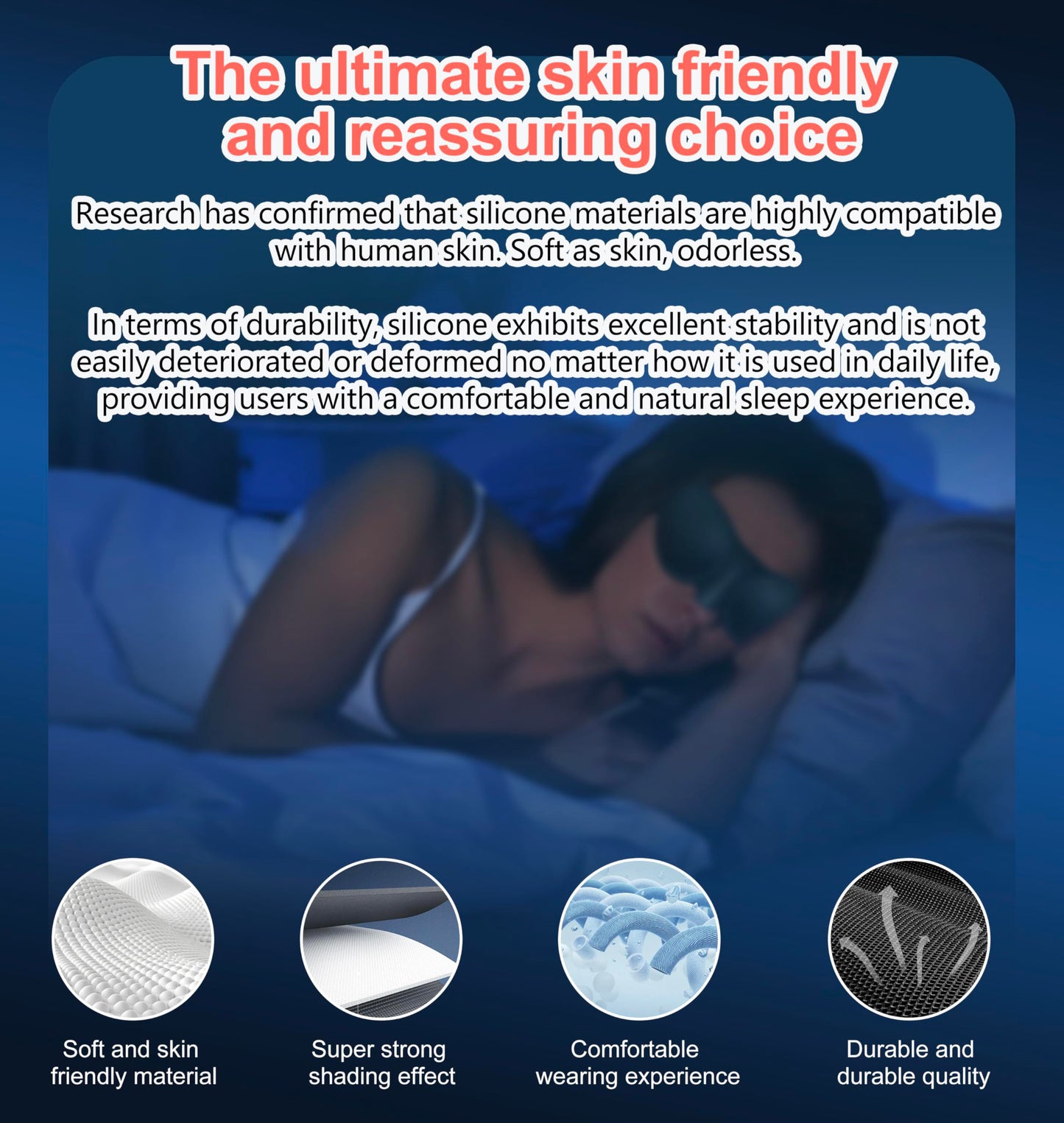 Moisture Chamber Sleep Mask for Dry Eyes – Washable Reusable Silicone Goggles with Adjustable Strap, Lightweight & Comfortable for Night Use, Helps Relieve Dry Eye Symptoms (Matte Black)