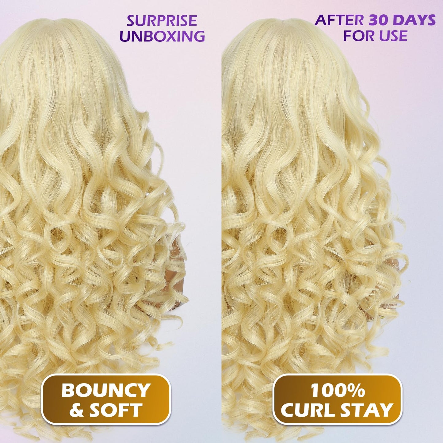 Felek Blonde 13x6 Synthetic Lace Front Wig Loose Wave HD Transparent Lace Frontal Wigs Pre Plucked Wear and Go Glueless Wigs for