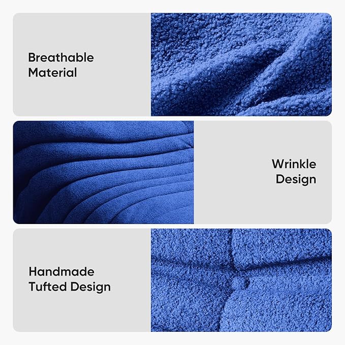 Bean Bag Chair for Adults, Fireside Togo Chair, BeanBag Chairs for Teens with High-Resilience Memory Foam, Non-Slip Base Compression Floor Lounge Sofa for Living Room, Bedroom
