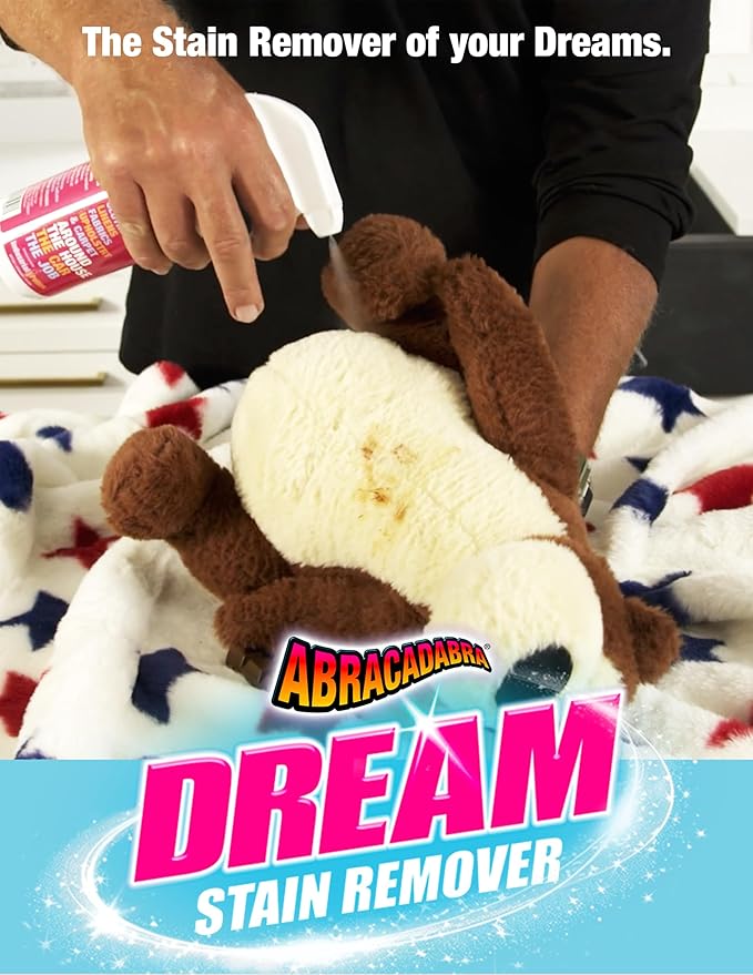 Abracadabra® Dream Stain Remover - 16oz Instant Stain Treatment for Fresh Spills & Set-In Stains, Kid & Pet Safe, Zero Bleach or Peroxide - For Clothing, Upholstery & Carpet - the perfect prewash