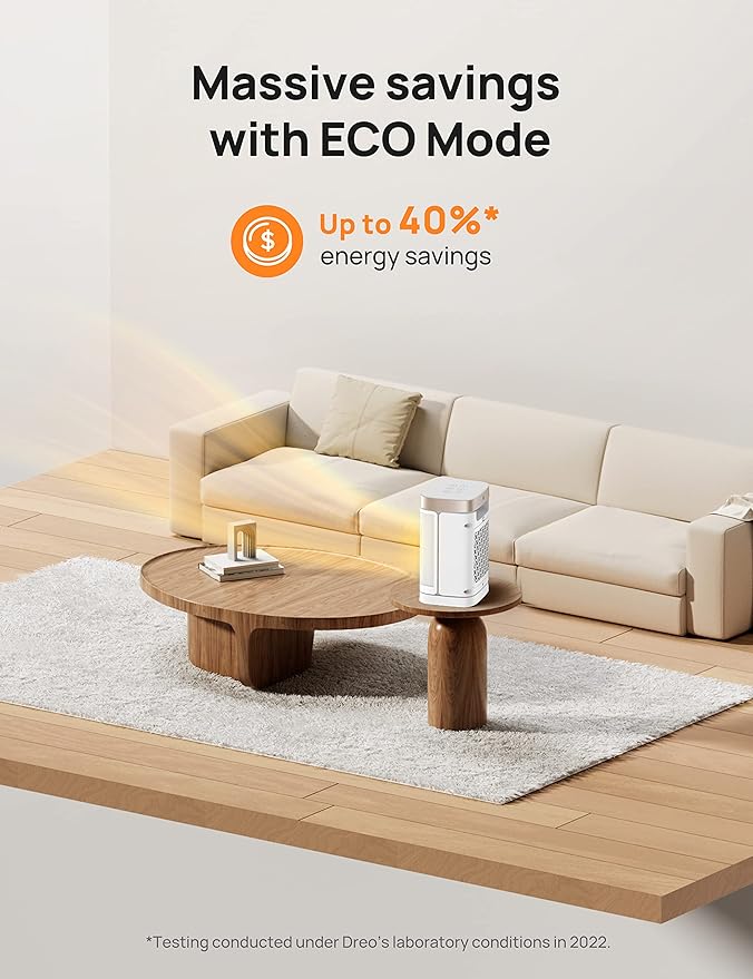 DREO Atom One Space Heater with Remote, 70°Oscillating Electric Heaters with Digital Thermostat, 1500W PTC Ceramic Heater, 12h Timer, Quiet Safety Heating, Portable Heater for Home Office
