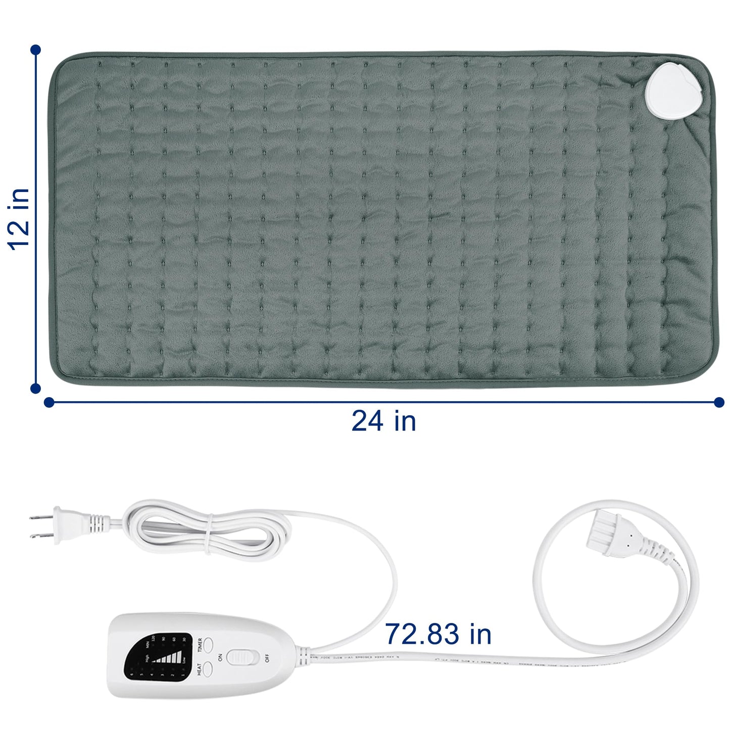 Electric Heating pad for Back Neck Shoulder Knee Arms Legs- Electric Heat Pads with 6 Heat Settings & Auto Shut Off &Dry/Moist Heat Heating Pad for Birthday Mother Father Girl Men Women
