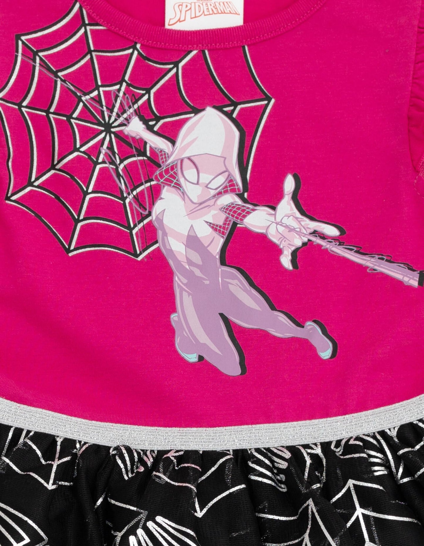 Marvel Spider-Man Spider-Gwen Ghost Spider Toddler Girls Tulle Dress Purple/Black 4T