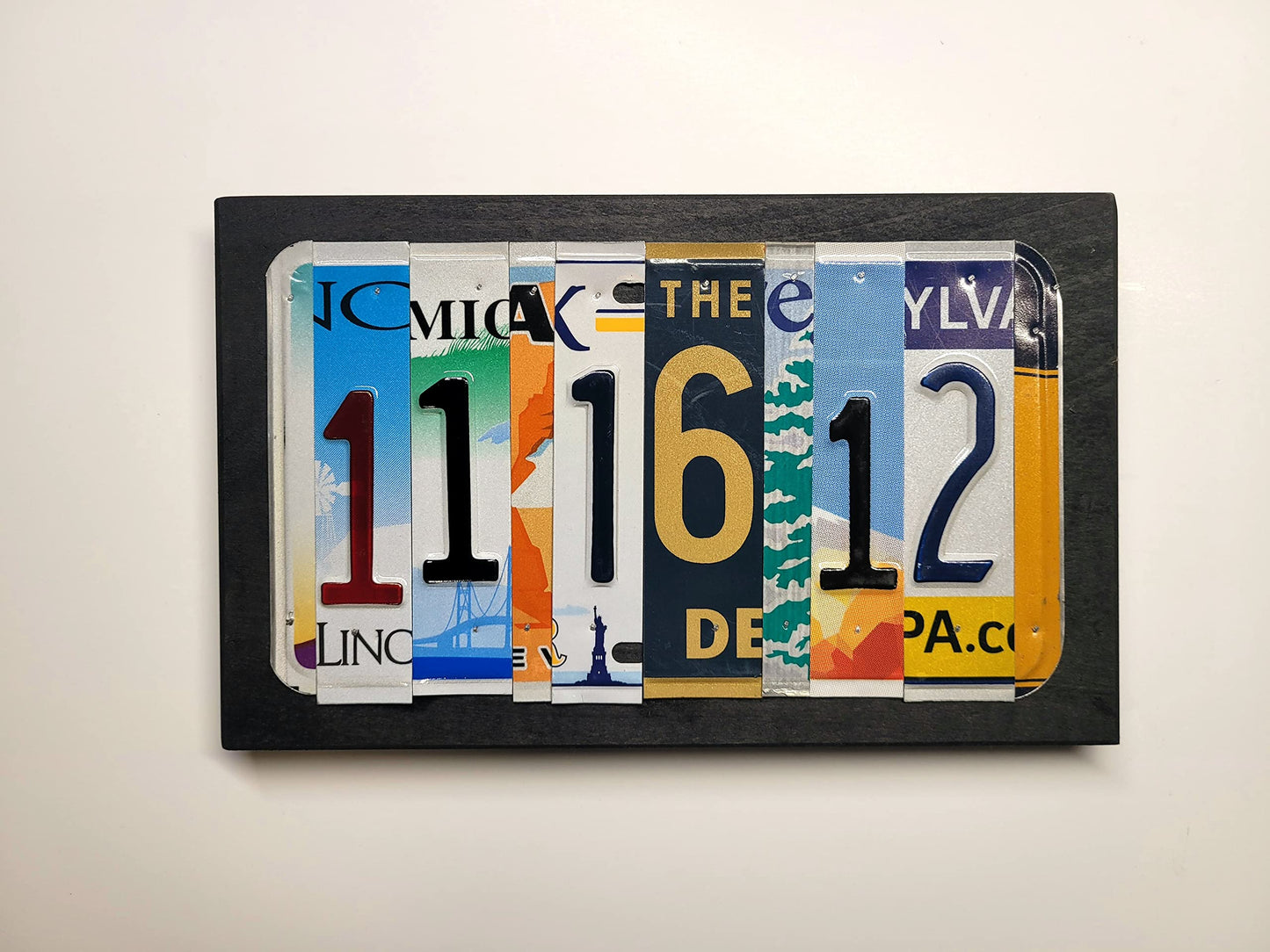Jersey Plate Art - Custom Wedding, Anniversary, and Birthday License Plate Date Signs. Real cut license plates, not pictures of license plates
