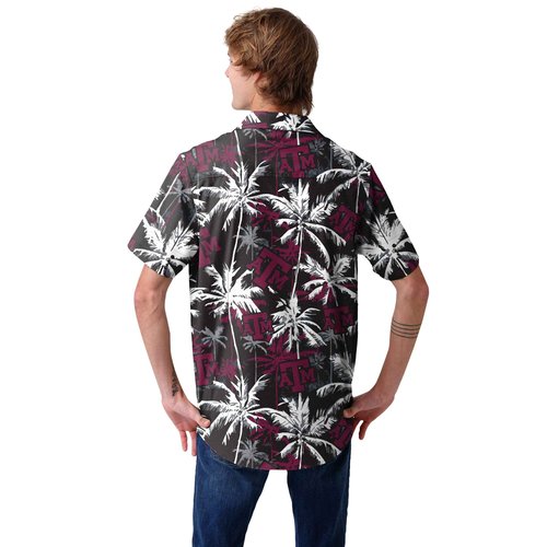 FOCO Texas A&M Aggies NCAA Mens Black Floral Button Up Shirt - XX-Large