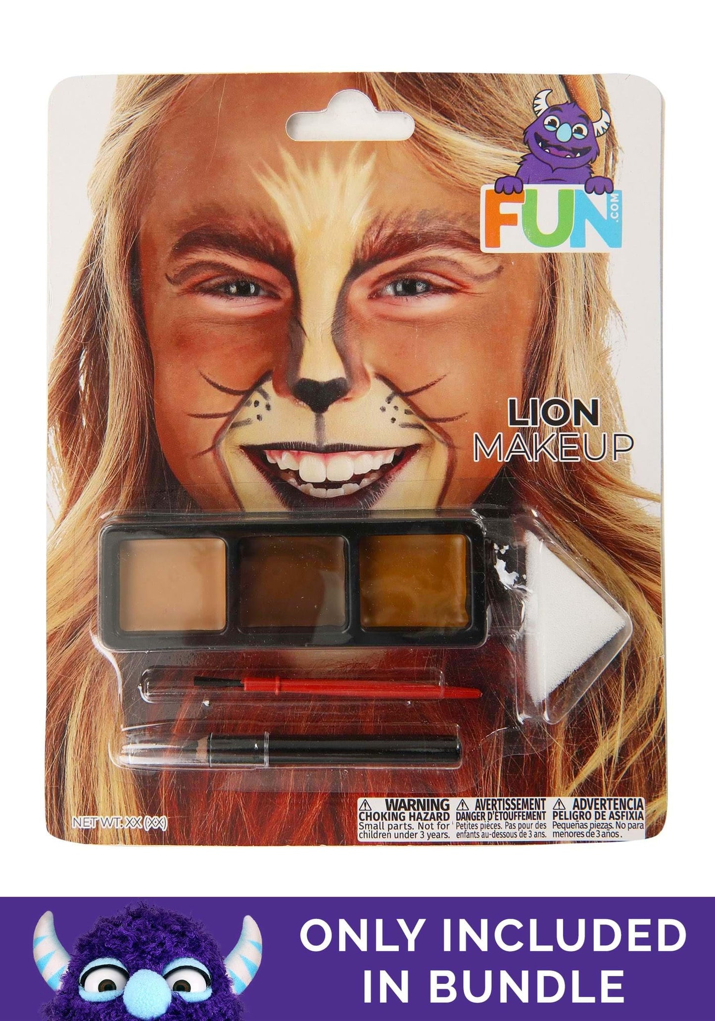Fun Costumes Adult Deluxe Lion Kit Unisex, Lion Mane and Accessory Bundle, Halloween Animal Accessory Set for Men and Women - Brown, Standard