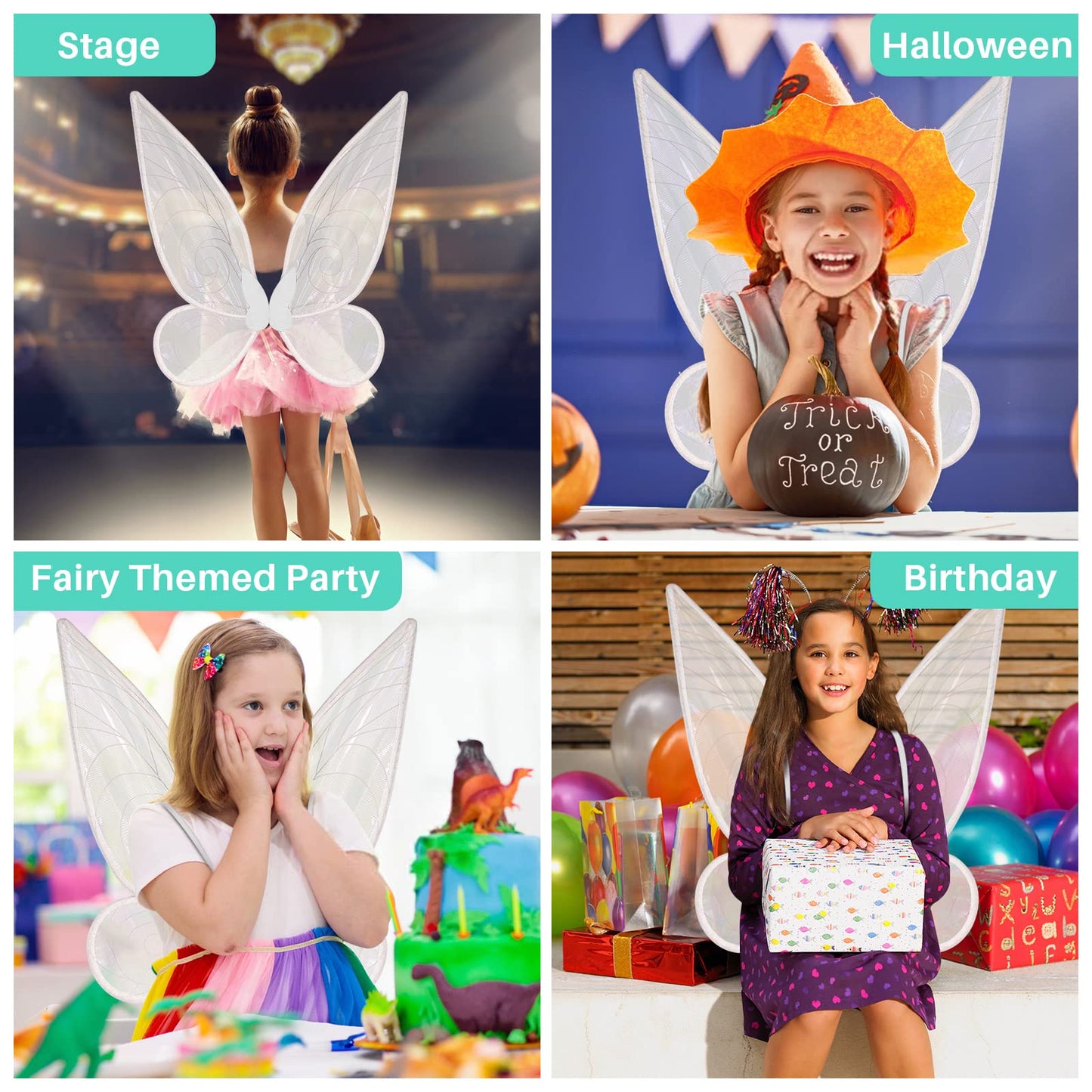 Vifcotlyp Fairy Wings, Fairy Wings for Adults Women Girls, Butterfly Wings for Women for Halloween Cosplay