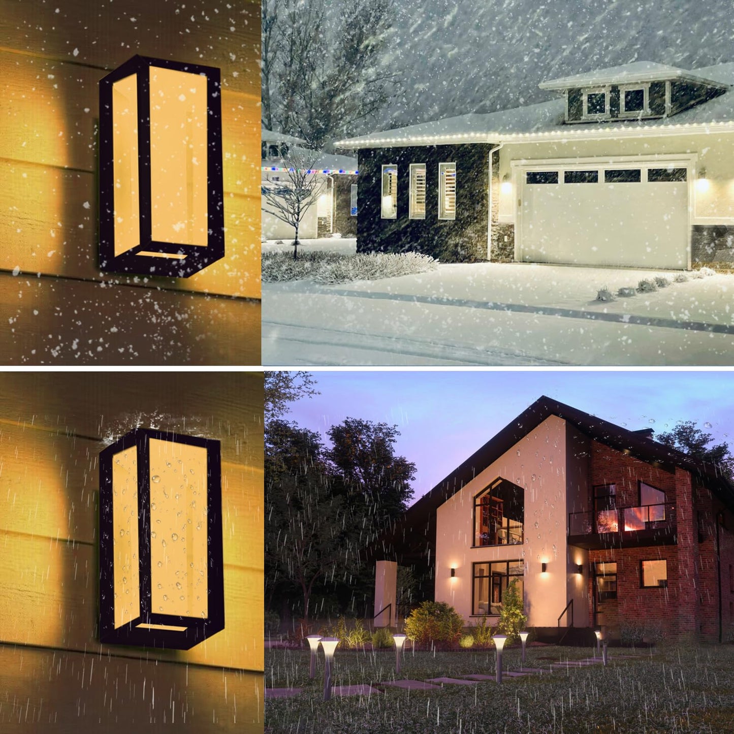 rosykite Modern Outdoor Wall Lights 2Pack, LED Rectangle 18W Bright Warm to Cool Tunable White Exterior Lighting Fixtures, Waterproof Outdoor Lights for House,Porch,Garage (Rectangle-CCT)