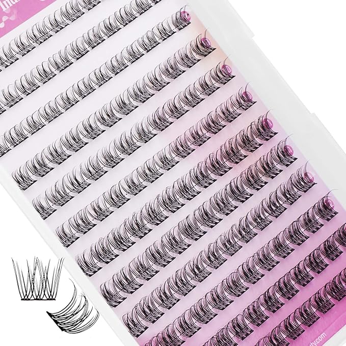 Natural Lash Clusters DIY Lash Extensions at Home Wispy Eyelash Extensions Individual Cluster Lashes 9-12mm Eyelash Cluster False Lashes by FADLASH (SLYW)