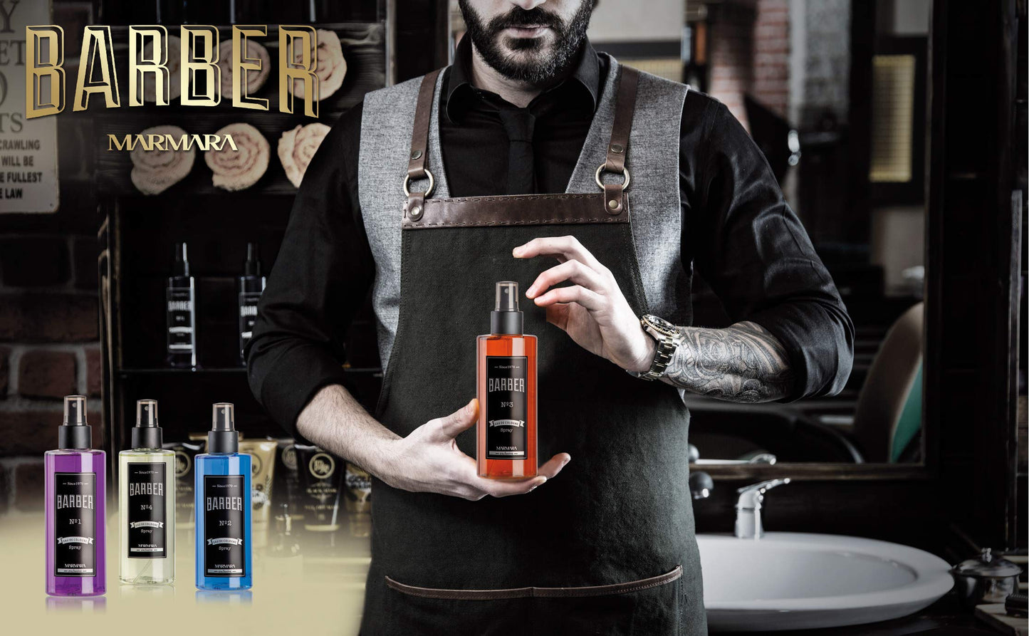 Marmara Barber Cologne - Best Choice of Modern Barbers and Traditional Shaving Fans Spray Bottle 8.5 fl oz. (250 ml, No4)