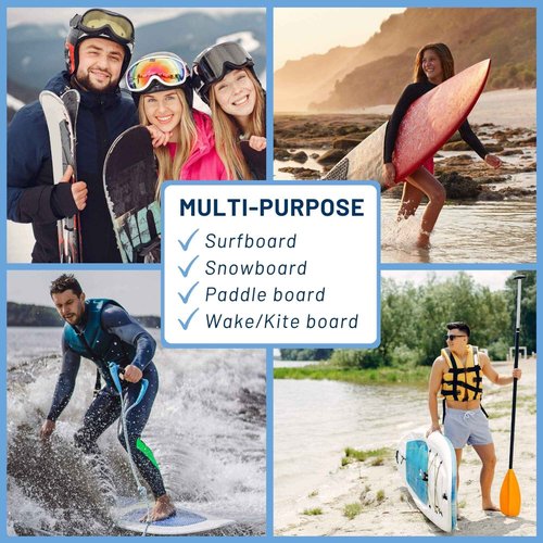 Hang 11 Vertical Surfboard Rack - Surf Racks for Wall, Sustainable Hardwood Surf Board Holder with Rubber Mat, Surfboard Wall Mount, Paddle Board & SUP Garage Storage (4 arms / 3-4 boards)