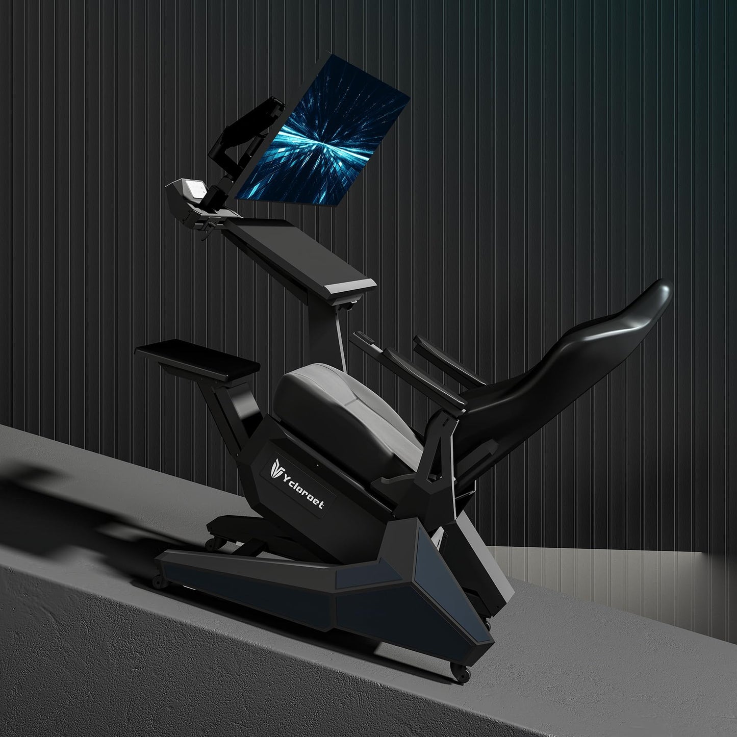 Ycloroet Zero-Gravity Gaming & Office Chair with Dual Monitor Arm, Mobile Reclining Workstation for Home Office and Ergonomic Gaming Setup