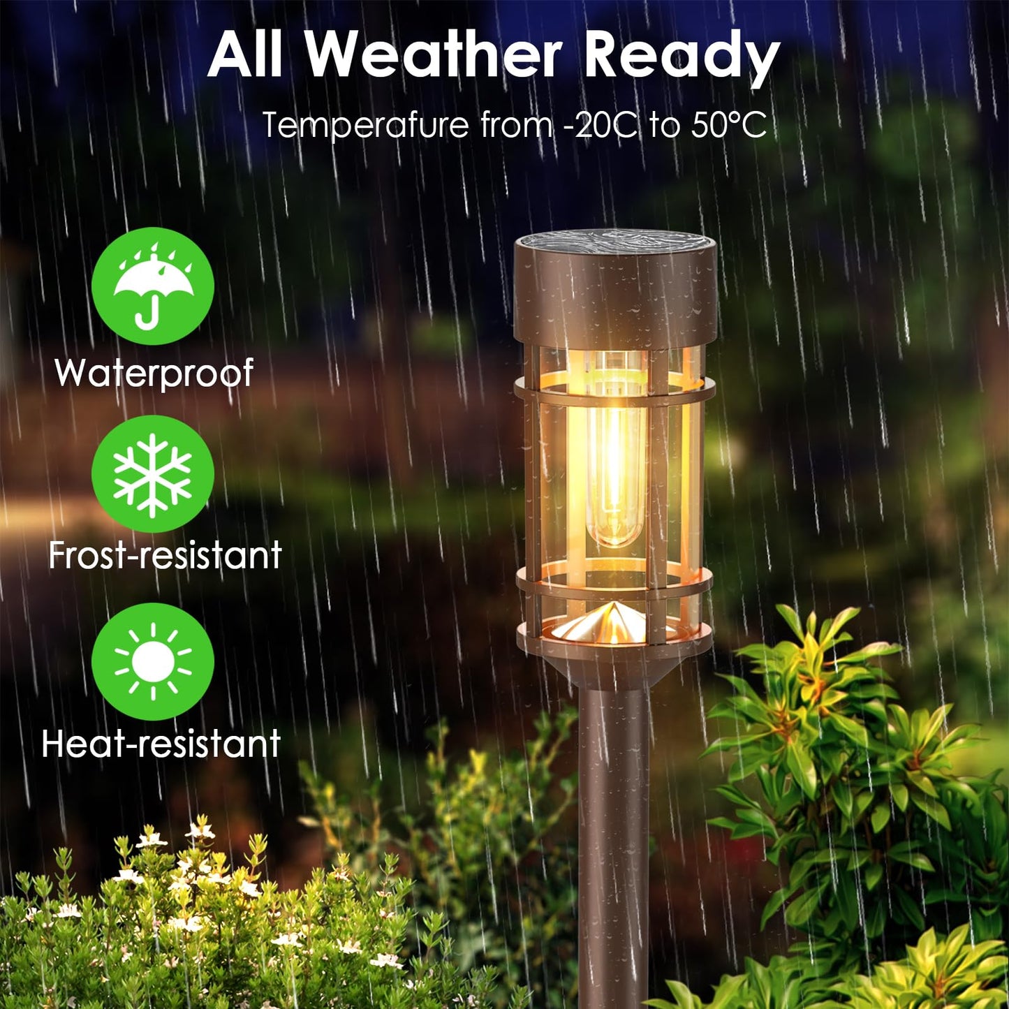 Mancra 8 Pack Solar Outdoor Lights, Bright Up to 10 Hrs Solar Lights Outdoor Waterproof Garden Decor for Patio Lawn Yard and Landscape