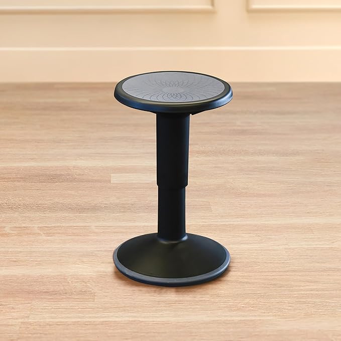 Back2School Express Adjustable Wobble Stool, Flexible Seating, Black