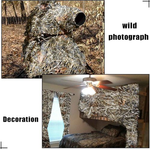 FullLit Camo Netting, Camouflage Netting, 20ft×20ft Hunting Blind Camo Net, Army Party Decorations, Sunshade Fence Nets, Camo Mesh, Great for Camping, Shooting, Photograph, Car Cover, Outdoor