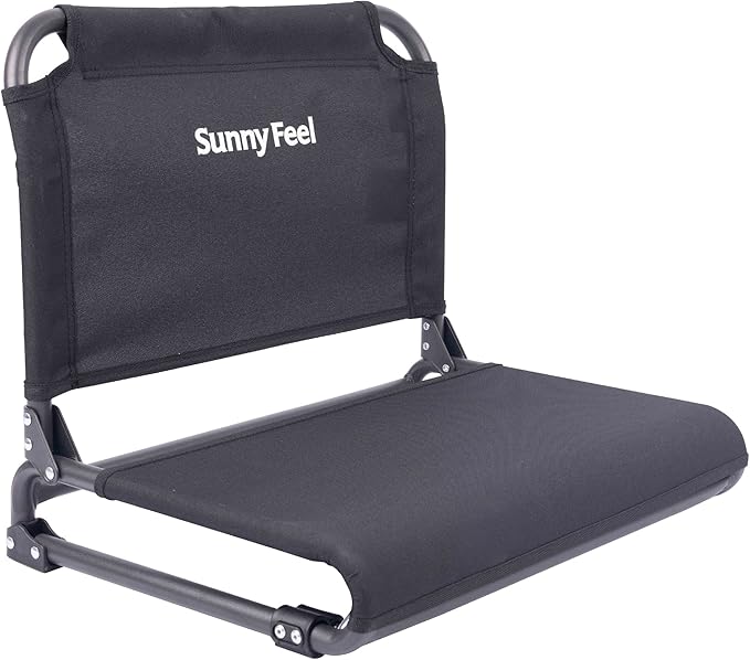 SUNNYFEEL Oversized Stadium Seat for Bleachers with Back Support Extra Wide, Bleacher Stadium Seats Chairs with Backs Portable Bleachers Seat with Hook for Sports Events Baseball Soccer Benches