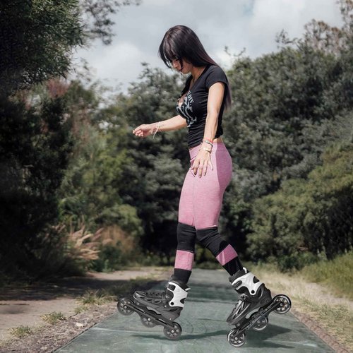 PAPAISON Adult Adjustable Inline Skates for Men Women with 3 100mm Wheels, Outdoor Blades Female Male Fitness Speed Racing Skates, Roller Skates for Teens Boys Girls