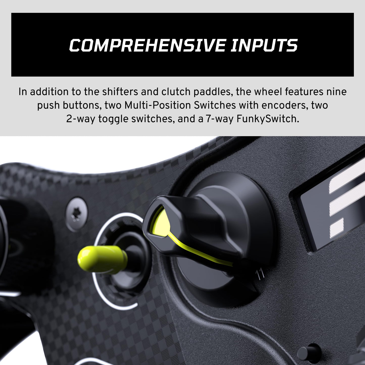 Corsair FANATEC Sim Racing CSL Steering Wheel GT3 – Overmolded Grips, Custom Magnetic Shifters, Dual Analog Paddles, OLED Display, QR2 Lite Wheel-Side Preinstalled – PC, Xbox