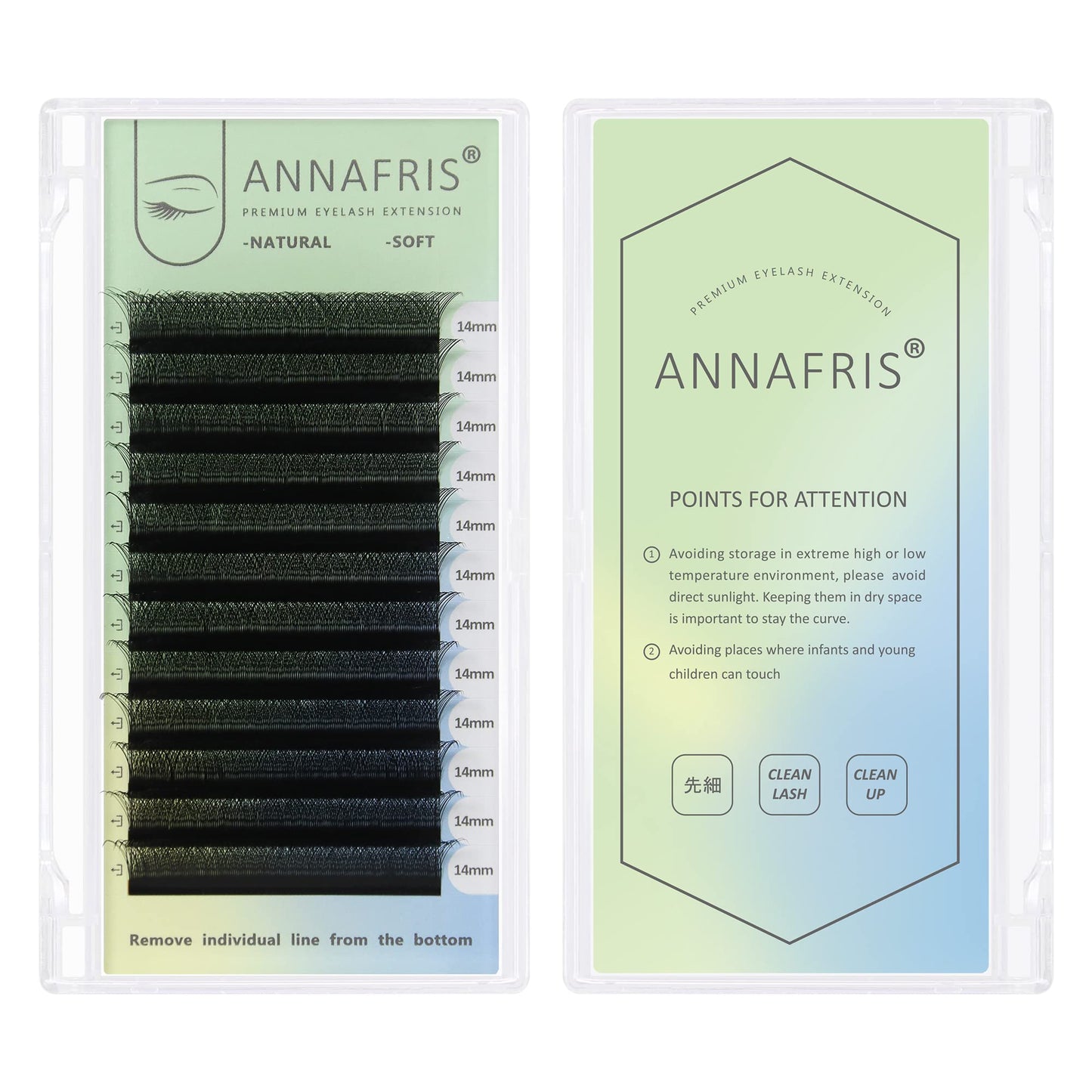 ANNAFRIS 3D Premade Fan W Shape Clover Eyelash Extensions 0.07 C Curl 9mm Volume Self Fanning W Lashes Extension Makeup Supplies