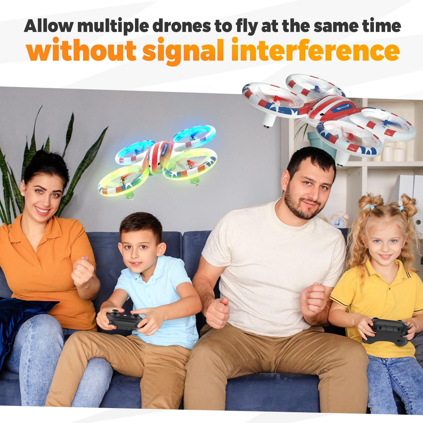 BEZGAR HQ051 Drone for Kids - RC Mini Drones Indoor LED Quadcopter with 3D Flip and Headless Mode, Full Protect Propeller for Beginners, 2 Batteries & Remote Control, Easy to fly Boy Girls Adults Gift