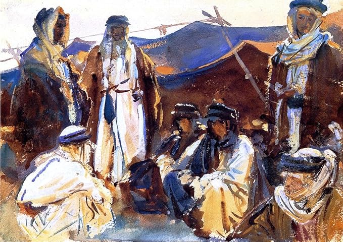 Art MegaMart John Singer Sargent Bedouin Camp Premium Canvas Print 16" x 24" (40cm X 60cm)