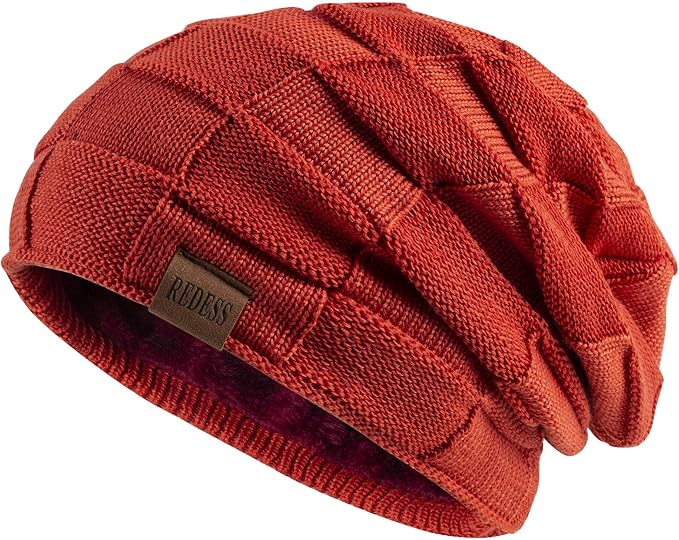 REDESS Beanie Hat for Men and Women Winter Warm Hats Knit Slouchy Thick Skull Cap