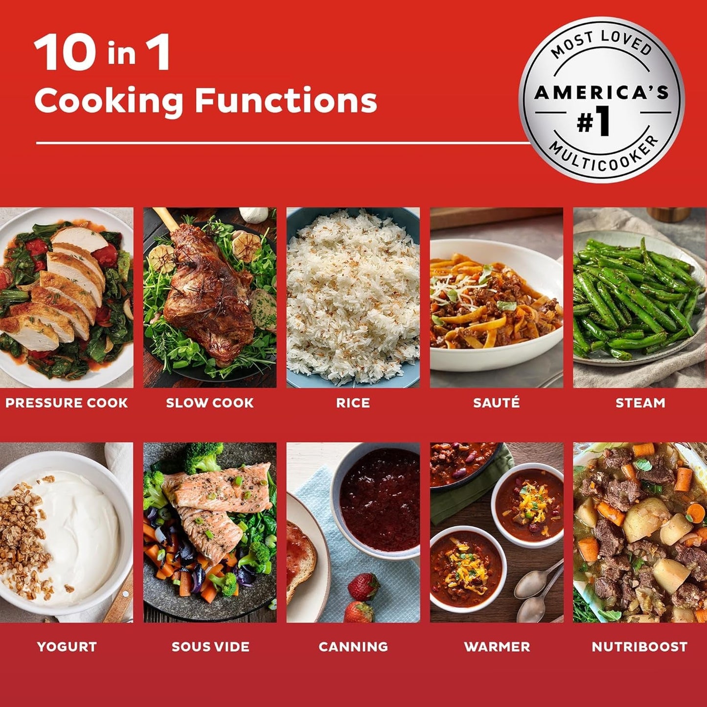 Pro plus Wi-Fi Smart 10-In-1, Pressure Cooker, Slow Cooker, Rice Cooker, Steamer, Sauté Pan, Yogurt Maker, Warmer, Canning Pot, Sous Vide, Includes App with over 800 Recipes, 6 Quart
