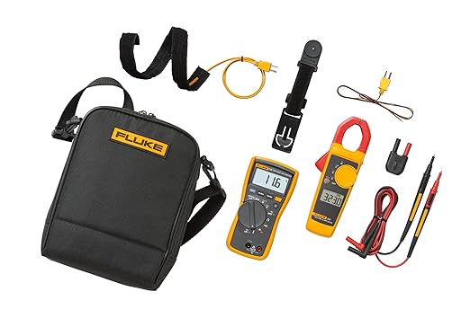 Fluke 116/323 Multimeter and Clamp Meter HVAC Combo Kit, AC/DC Voltage, AC Current 400 A, Microamps to Test Flame Sensors,...