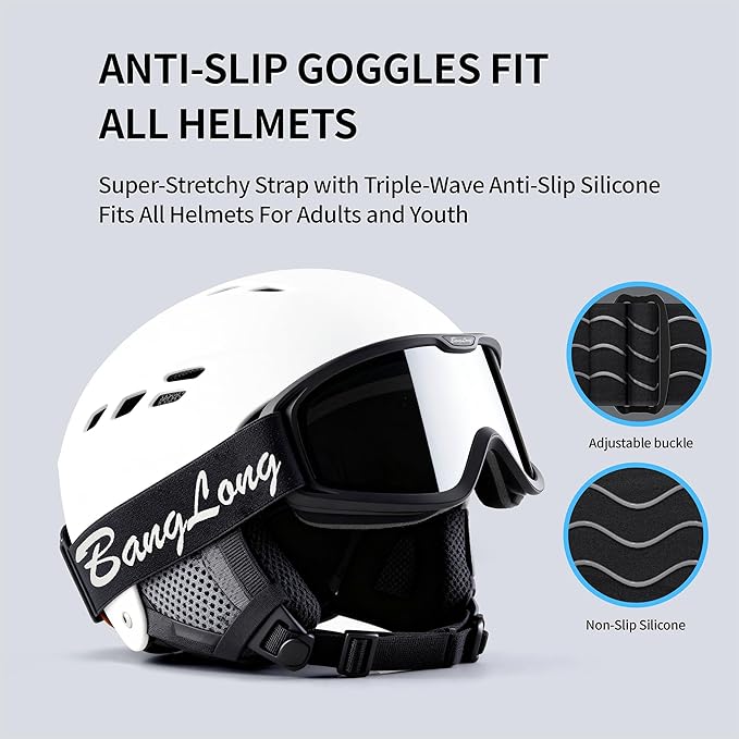 BangLong Ski Goggles, Snowboard/Snow Goggles Anti Fog UV Protection Design for Men Women Skiing, Skating,Snowmobilet,Youth