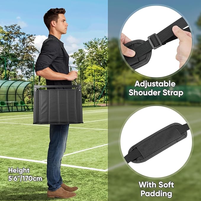 APEXUP Stadium Seats with Back Support, Portable Bleacher Seat with Large Pocket and Cup Holder, Wide Stadium Chair for Sports Events and Concerts