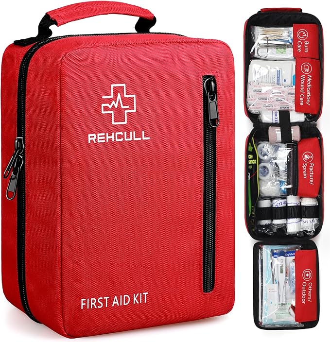 First Aid Kit for Home, Premium 410 Piece Well-Organized Large Medical Kits Survival for Travel Camping Hiking, Premium Wa...