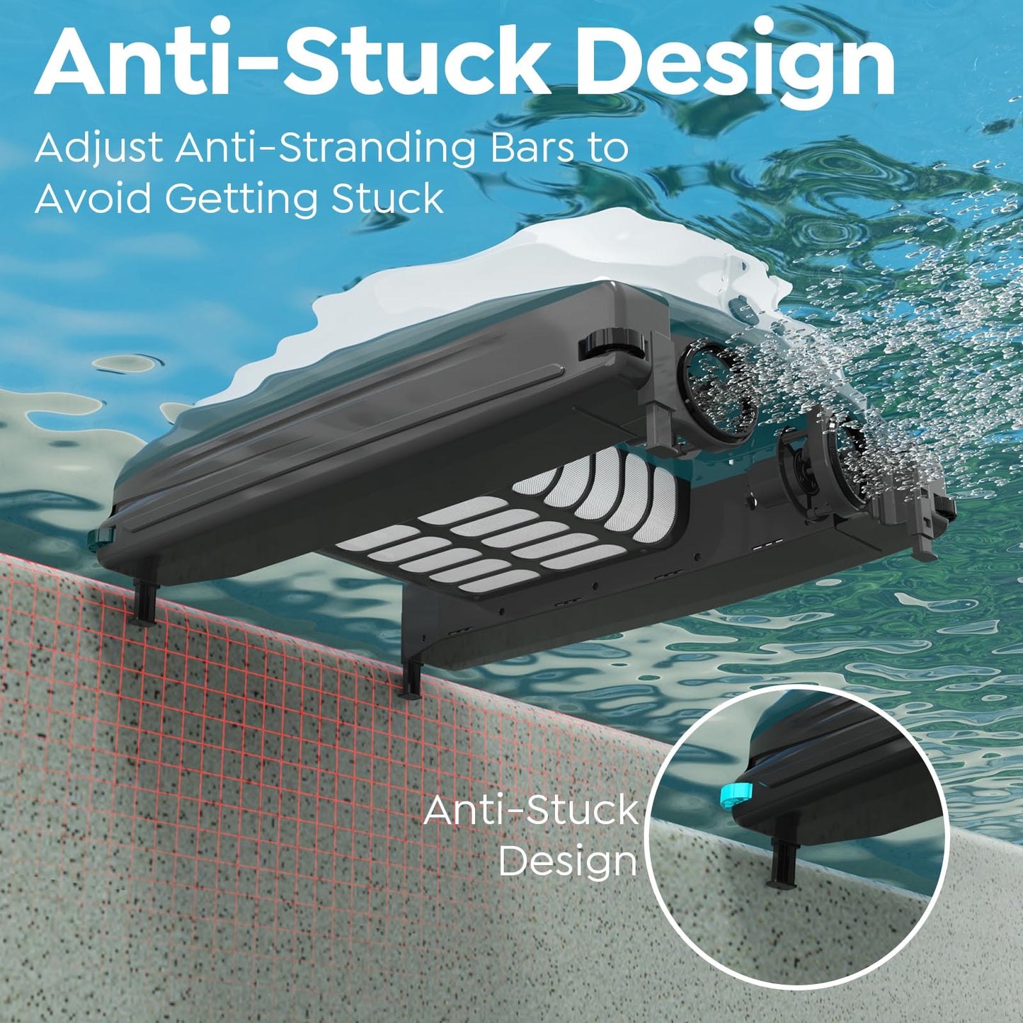 Pleco SK01 Solar Powered Pool Surface Skimmer Robot – APP Controlled, 24/7 Auto Cleaning, Dual Charging, Obstacle Avoidance, Large Filter, Fits Most Pools (Gray White)