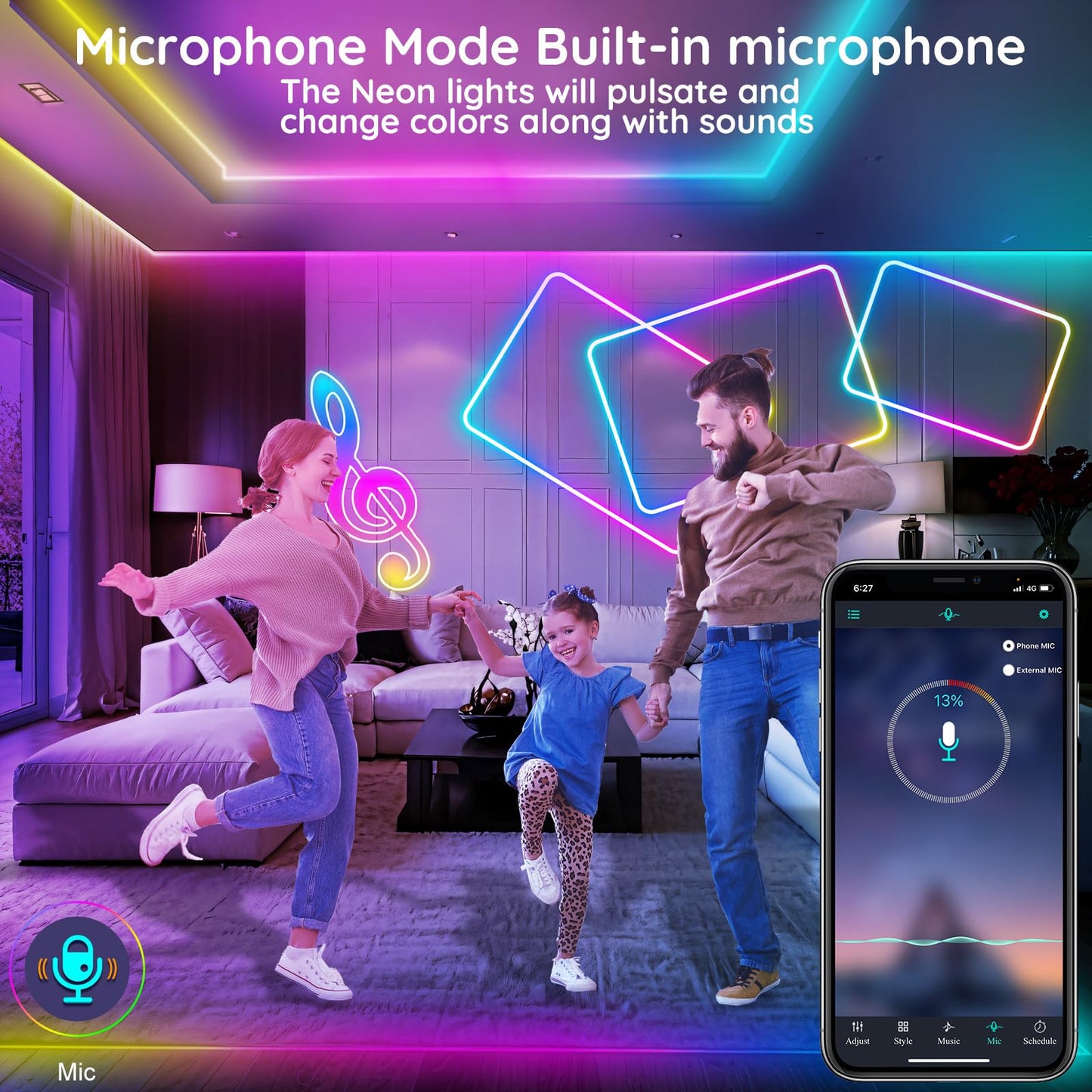 150Ft Led Rope Lights, Flexible Neon Lights Control with App/Remote, Multiple Modes, IP65 Outdoor RGB Waterproof, Music Sync Gaming Light Strip for Bedroom Decor
