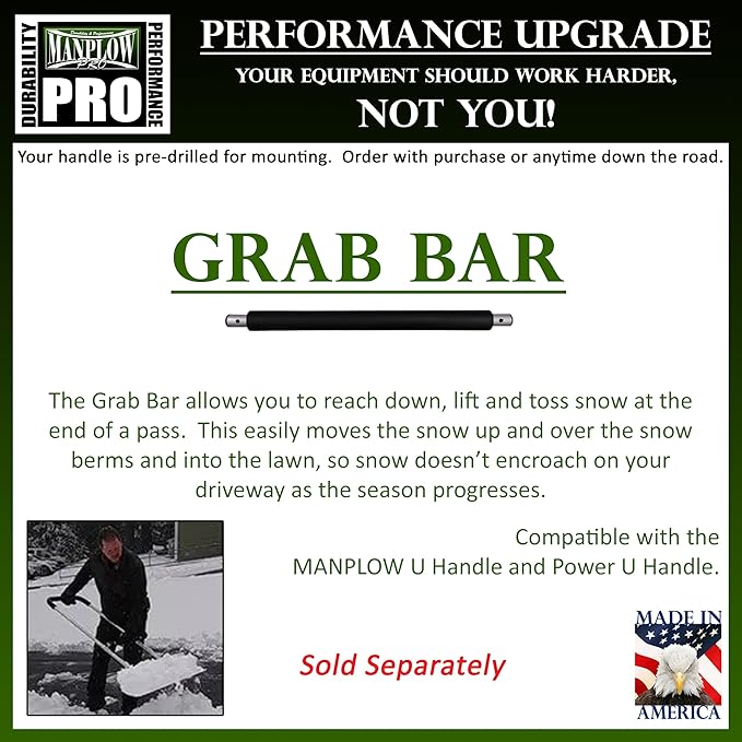 MANPLOW PRO Snow Pushers (PRO with Power U Handle Upgrade, 32")