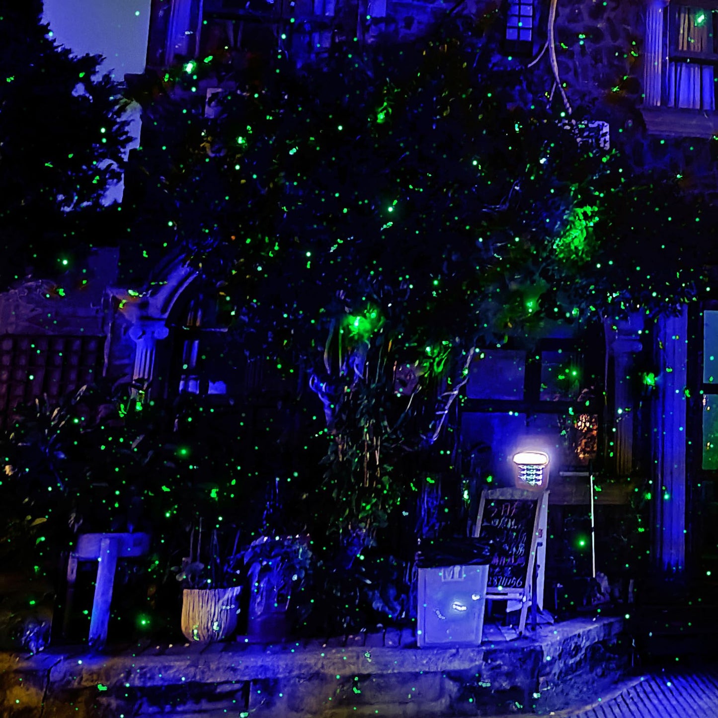 Dalanpa Firefly Garden Lights Laser Star Projector, Outdoor Decorative Lighting with Blue Nebula for Garden Indoor Outdoor