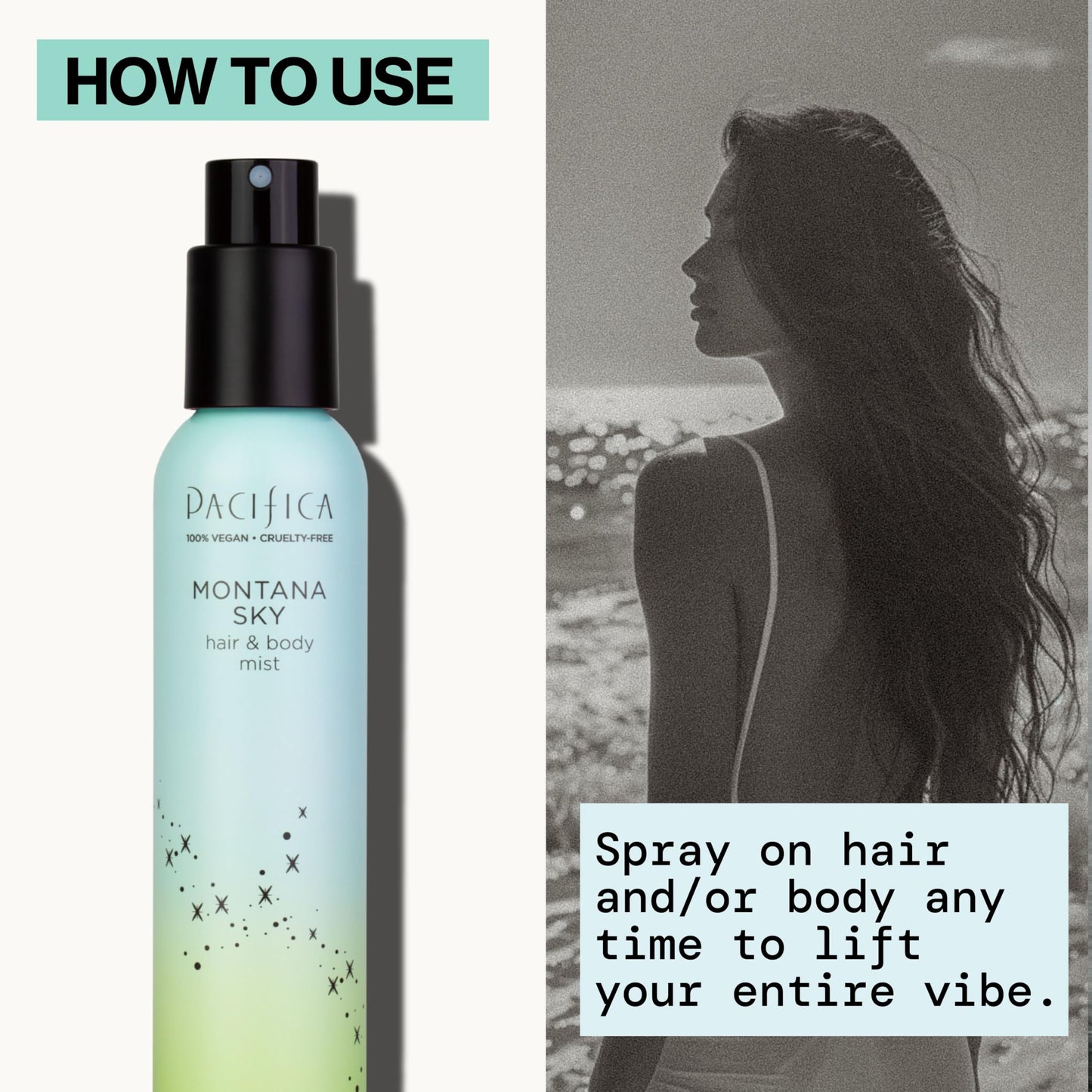 Pacifica Hair Mist Perfume & Full Body Spray for Women - Montana Sky Body Mist Fragrance w/Cedarwood, Elderflower, Black Pepper, Sage & Sandalwood Clean Beauty Alcohol-Free, Vegan & Cruelty-Free 5 oz