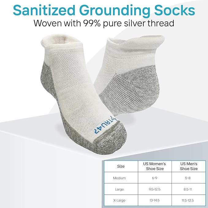 TRU47 Grounding & Earthing Products | Grounding Socks | Socks Made With 99.99% Pure Silver Thread