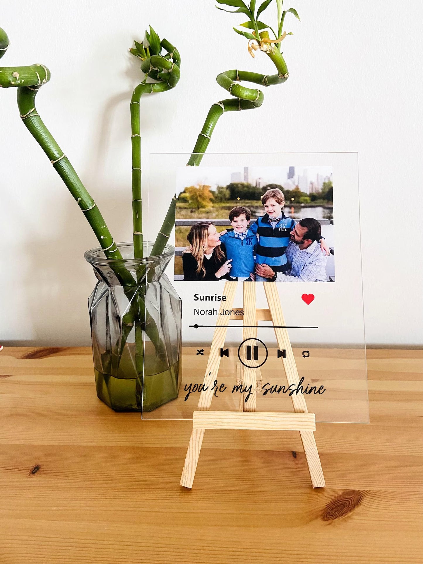 SAME DAY SHIP Custom Song Plaque with Wooden, Acrylic, Led Light Stand - Acrylic Plaque Couple Gift with Code and Text, Last minute gift, Couples Gift, Gifts for Wife Husband Valentines day gifts